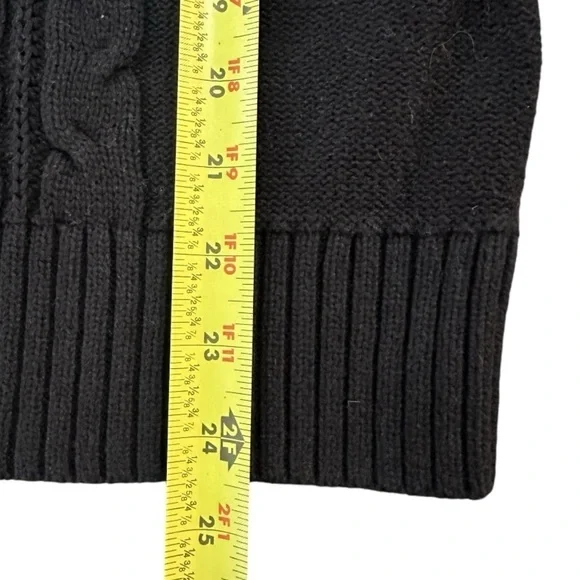 GAP Black Cable Knit Crewneck Sweater Maternity Women’s Medium - Picture 8 of 12